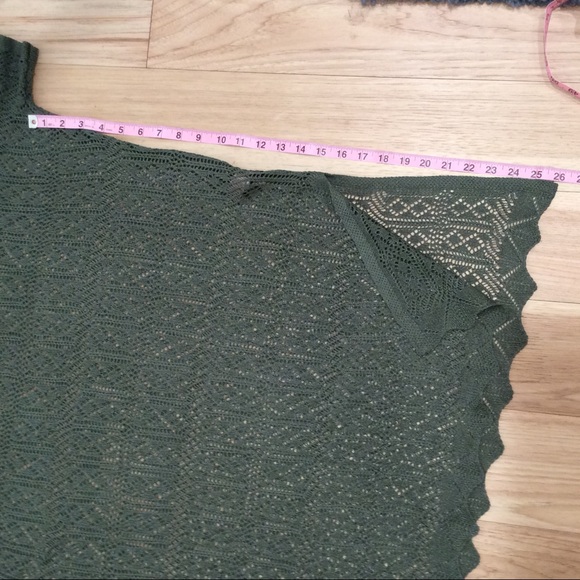 Open Knit Olive Green Look by M Tunic - Picture 4 of 7